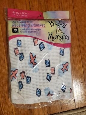 Baby Morgan Vintage 100%All Cotton All-Season Knit ,Blanket Kids New 30"×40"